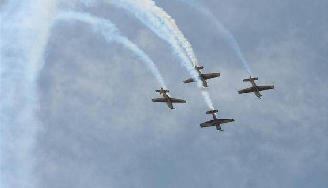 Spectacol aeronautic la București